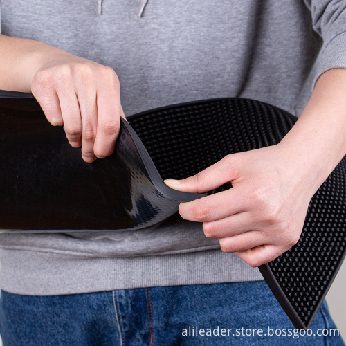 Black Flexible PVC Non-slip Salon Tools Rubber Mat
